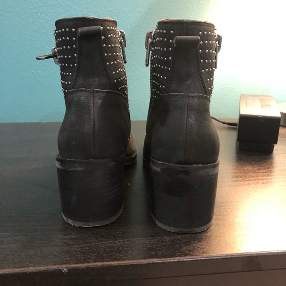 Lucky Brand Genuine Leather Black Stud Bootie - Picture 3 of 4